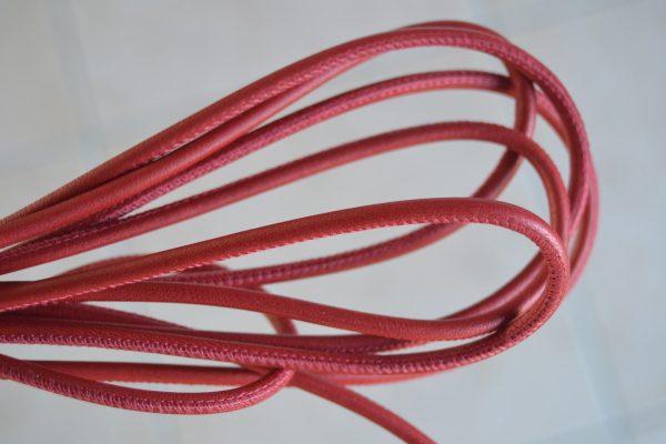 Rond leder 4mm - Dark Red - PROMOTIE