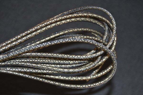 Rond leder 4mm - Style Brown Gold - PROMOTIE