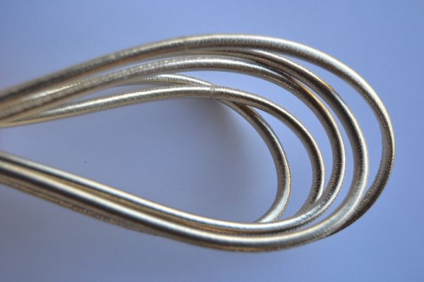 Rond leder 4mm - Light Gold - PROMOTIE