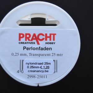 Pracht - Nylondraad Transparent - 0.25mm - 100 meter