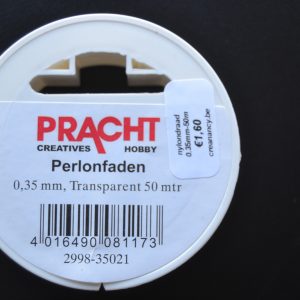 Pracht - Nylondraad Transparent - 0.35mm - 50 meter