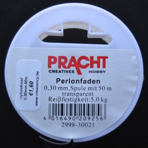 Pracht - Nylondraad Transparent - 0.30mm - 50 meter