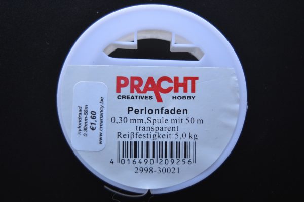 Pracht - Nylondraad Transparent - 0.30mm - 50 meter
