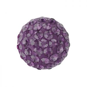 Swarovski Pavé Cabochon 8mm - Amethyst - per 2 stuks
