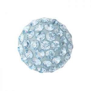 Swarovski Pavé Cabochon 8mm - Aquamarine - per 2 stuks