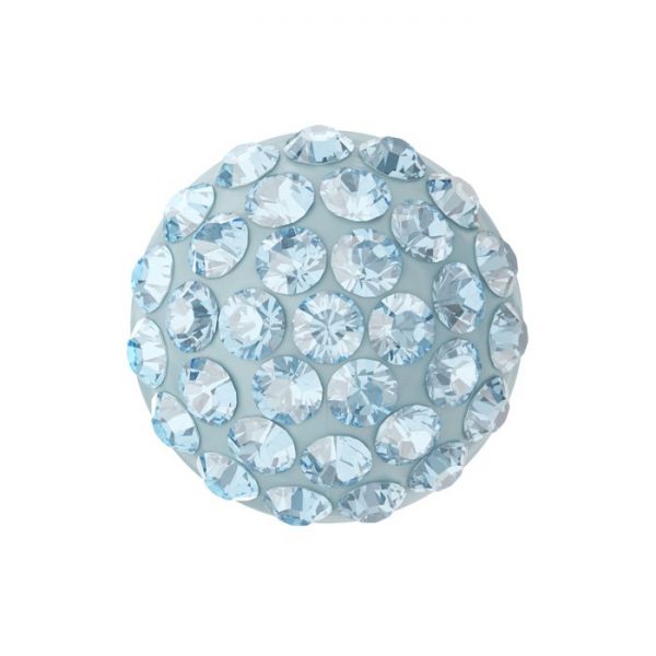 Swarovski Pavé Cabochon 8mm - Aquamarine - per 2 stuks
