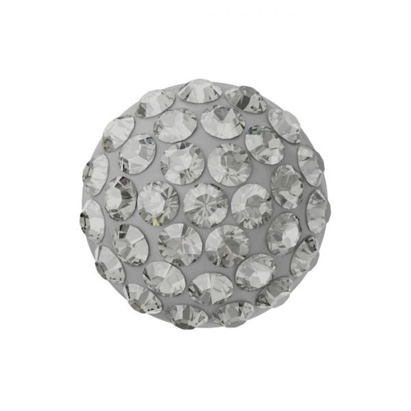 Swarovski Pavé Cabochon 8mm - Black Diamond - per 2 stuks