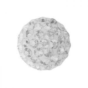 Swarovski Pavé Cabochon 8mm - Crystal - per 2 verpakt