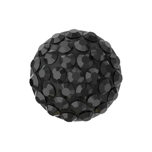 Swarovski Pavé Cabochon 8mm - Jet - per 2 stuks