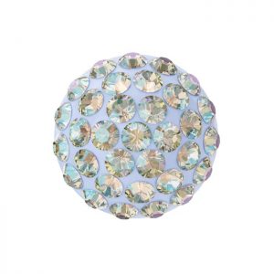 Swarovski Pavé Cabochon 8mm - Light Saphire Shimmer - per 2 stuks