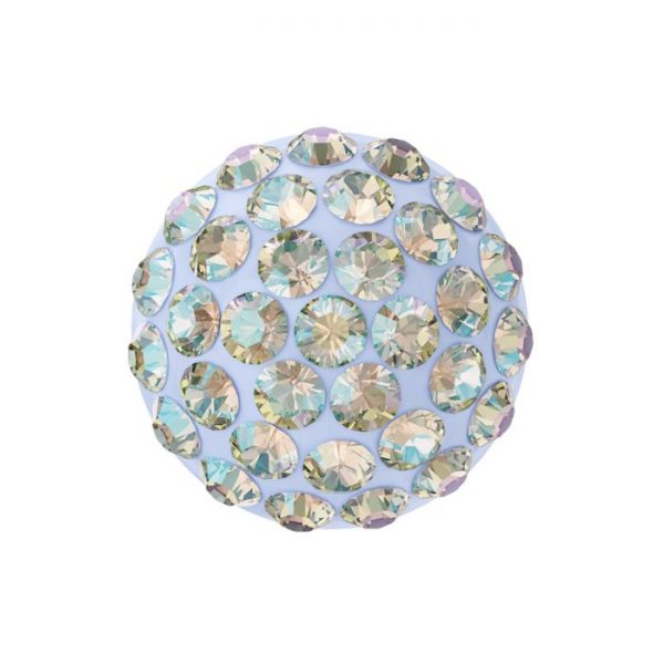 Swarovski Pavé Cabochon 8mm - Light Saphire Shimmer - per 2 stuks