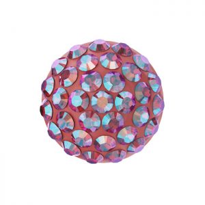 Swarovski Pavé Cabochon 8mm - Light Siam Shimmer - per 2 stuks