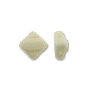 Silky-bead 2hole - Orange Luster On Chalk - 206-03000-14413