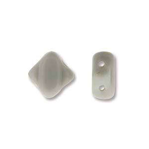 Silky-bead 2hole - Opaque Grey - 206-43010