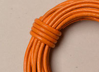 Rond leder 1,5mm - Pumpkin - PROMOTIE