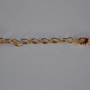Eindkapje met slot en verlengketting 5mm - Gold - 50129M