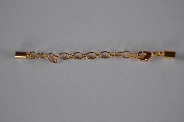 Eindkapje met slot en verlengketting 5mm - Gold - 50129M