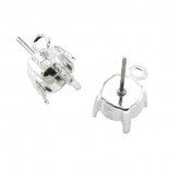 Oorbellen met oogje voor SS39 - 8mm - Silver Plated - 2110062