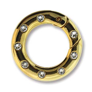 Twist Ringslot Strass 25mm - Gold Plated - CLSP434GP