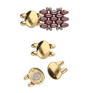 Magneetslot Superduo 10x13.2mm - 24kt Gold Plated - CYM-SD-012499-GP