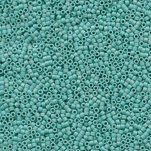 Delica Bead 11/0 - Mat Opaque Turquoise Green AB - 878