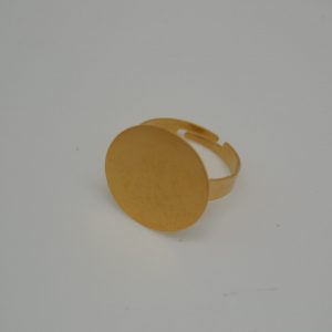 Ring Verstelbaar Plateau 20mm - Edelstaal - Gold