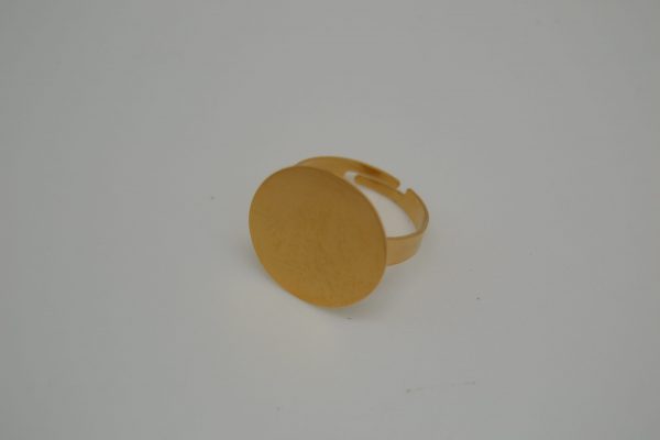 Ring Verstelbaar Plateau 20mm - Edelstaal - Gold