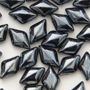 GEMduo beads 8x5mm - Jet Hematite - GD8523980-14400