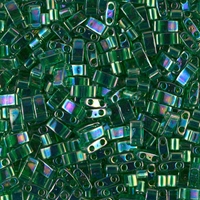 Half Tila bead 5x2.3mm - Transparent Green - 179