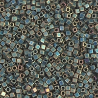 Cube beads 1.8mm - Matte Metallic Patina Iris - 2008