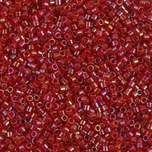 Delica Bead 11/0 - Lined Red AB - 295(cr)