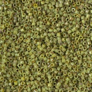 Delica Bead 11/0 - Opaque Chartreuse Picasso - 2265(cr)