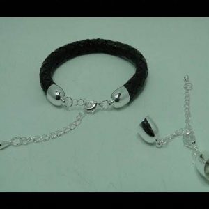 Eindkapje met slot en verlengketting 6mm - Silver Plated - FI-7009
