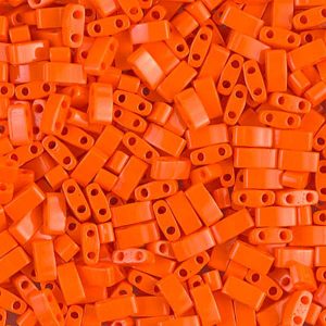 Half Tila bead 5x2.3mm - Opal Orange - 406