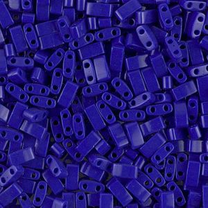 Half Tila bead 5x2.3mm - Blue Cobalt Opaque - 414