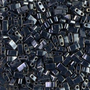Half Tila bead 5x2.3mm - Light Gunmetal - 464