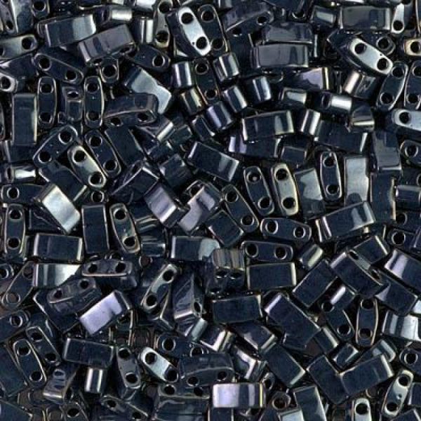 Half Tila bead 5x2.3mm - Light Gunmetal - 464