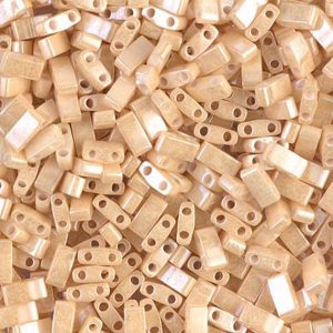 Half Tila bead 5x2.3mm - Beige Ceylon - 593