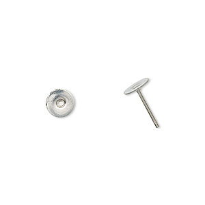 Oorbel Plateau 6mm - Edelstaal - 2 paar - H20-B1100FN