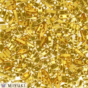 Quarter Tila bead 5x1.2mm - Gold Plaque 24kt. - 191(cr)