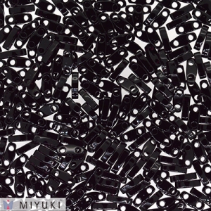 Quarter Tila bead 5x1.2mm - Black - 401(cr)