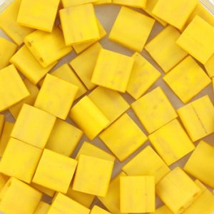 Tila Bead 5 x 5mm - Mat Opaque Yellow - 2311