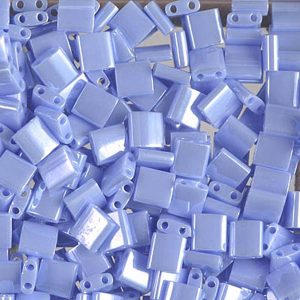 Tila Bead 5 x 5mm - Blue Periwinkle Opaque Luster - 446