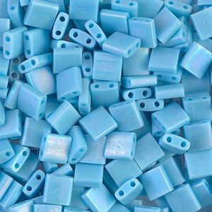 Tila Bead 5 x 5mm - Turquoise Opaque Mat - 413FR