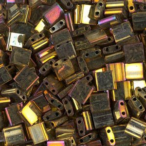 Tila Bead 5 x 5mm - Metallic Gold Iris - 462