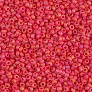 Rocaille 11/0 - Matte Opaque Vermillion Red AB - 407FR