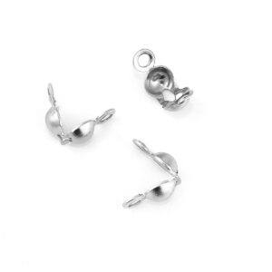 Kalotjes met oog 4mm - Edelstaal - Silver - B0098030 - Promotie per 50 stuks