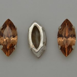 Navette 15x7mm - Light Colorado Topaz / Silver