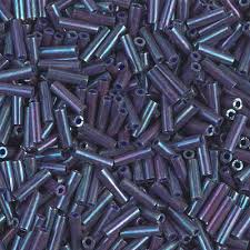Bugle Bead 6mm - Metallic Midnight Purple - 1899