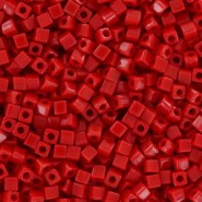 Cube beads 1.8mm - Opaque Dark Red - 408